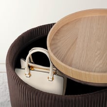 Evelyn Velvet Storage Ottoman